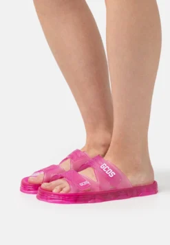 GCDS RUBBER SLIDES - Pantolette Flach - Fucsia
