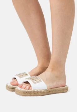 LOVE MOSCHINO Pantolette Flach - Bianco