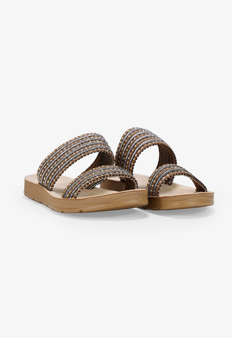 PLANAS CON TACHAS - Pantolette Flach - Marron 2 PLANAS CON TACHAS - Pantolette Flach - Marron – Bild 2