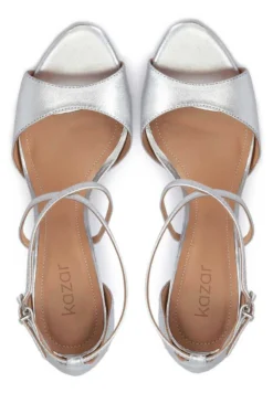 Kazar TERRY - Riemensandalette - Silver -Trend Schuh Verkauf 2305e54ac1f741f8ae3d004fd06ab576