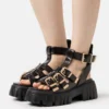 Buffalo VEGAN LION TEETH - Plateausandalette - Black