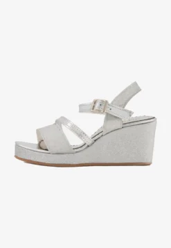 MIT GLITZER UND KEILABSATZ - Keilsandalette - Silber -Trend Schuh Verkauf 3e7236156d0b4928b7ead4f65070cd7e 1