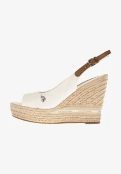 U.S. Polo Assn. MONTATO COVERED - High Heel Sandalette - Bianco