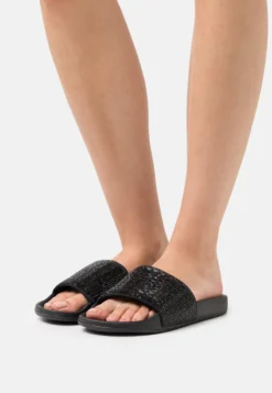 POP UPS - Pantolette Flach - Black