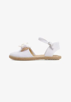 CEREMONIA LINO CON LAZO RÚSTICO - Riemensandalette - Blanco