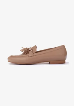 WITH FRINGE - Slipper - Light Brown