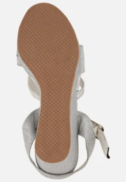 MIT GLITZER UND KEILABSATZ - Keilsandalette - Silber -Trend Schuh Verkauf 6681058a1d914bf3813c7d1b220e99c9