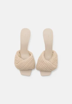 TWISTED CROCHET - Pantolette Hoch - White -Trend Schuh Verkauf 6db92ff776094b06adcecd50ac4855b9