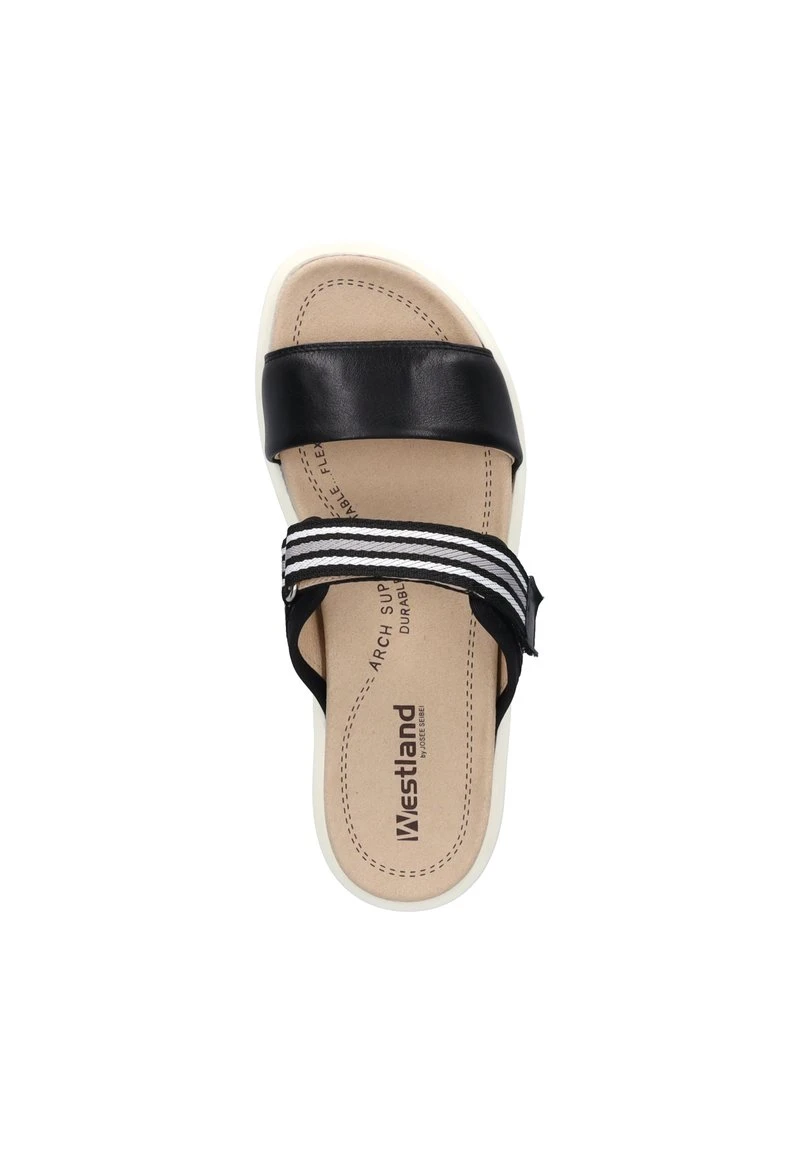 ALBI - Pantolette Flach - Schwarz Kombi 3 ALBI - Pantolette Flach - Schwarz Kombi – Bild 3