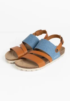 VITORIA - Riemensandalette - Tan/blue Denim -Trend Schuh Verkauf b1a237d4802c4f8e858618f3c6813564