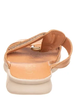 Leder-Pantoletten In Camel -Trend Schuh Verkauf camina by kmins leder pantoletten in camel 2