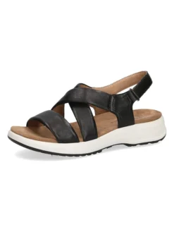 Caprice Leder-Sandalen In Schwarz