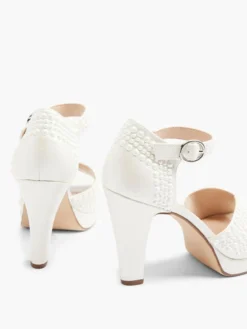 Catwalk Spangenpumps Weiß -Trend Schuh Verkauf catwalk spangenpumps weiss 3