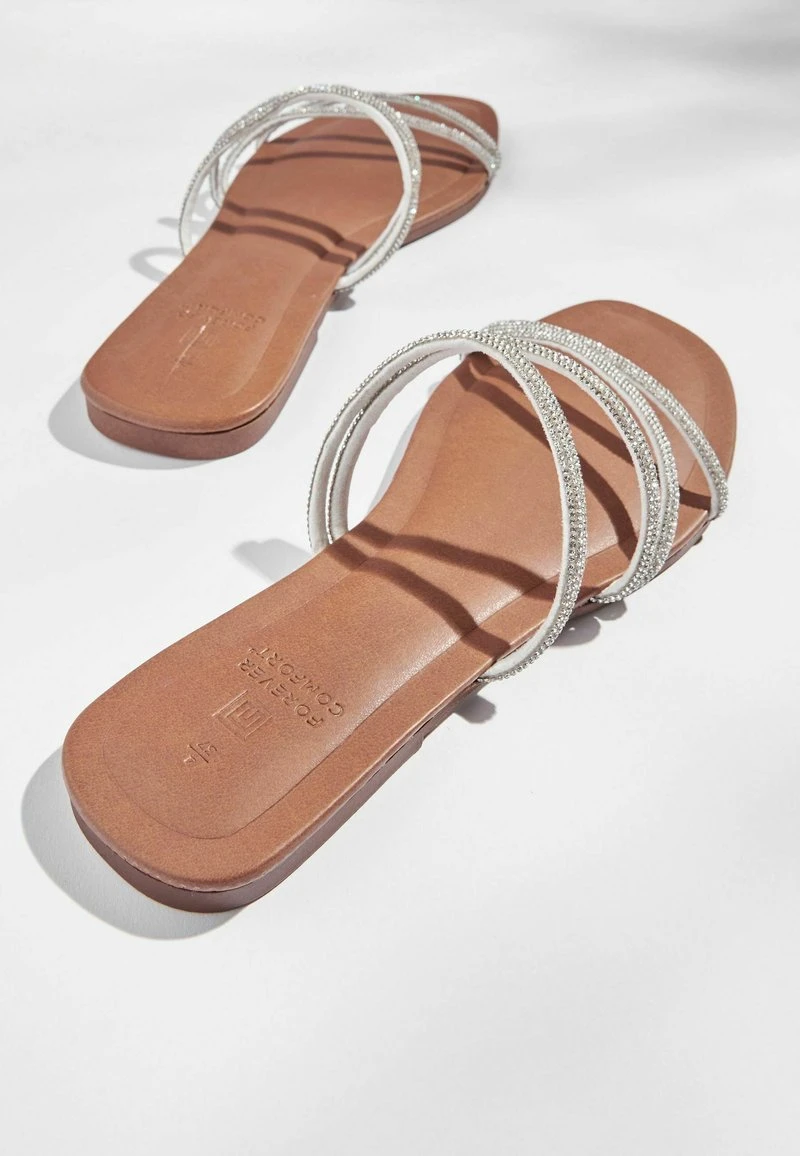 Next FOREVER COMFORT EMBELLISHED GLITTERY ASYMMETRICAL STRAPPY - Pantolette Flach - Silver 4 Next FOREVER COMFORT EMBELLISHED GLITTERY ASYMMETRICAL STRAPPY - Pantolette Flach - Silver – Bild 4