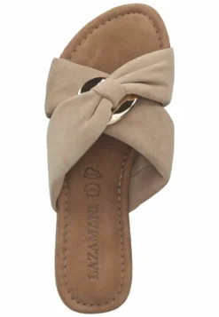 Lazamani Pantolette Flach - Beige -Trend Schuh Verkauf e308cc1722d04e1aa6ad450fdc985a7b