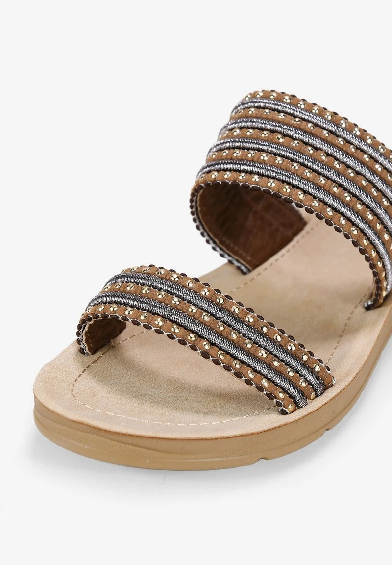 PLANAS CON TACHAS - Pantolette Flach - Marron 4 PLANAS CON TACHAS - Pantolette Flach - Marron – Bild 4