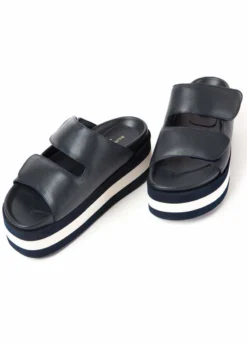 ASENA - Pantolette Flach - Navy -Trend Schuh Verkauf f478810c1de14eb88ecc73c47e324929