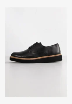 Clarks GLICKLY DERBY - Sportlicher Schnürer - Black Leather -Trend Schuh Verkauf fbf4160189374e5584b129b951522ee2 1