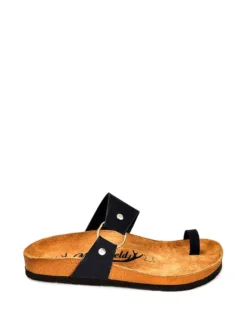 Leder-Zehentrenner In Dunkelblau