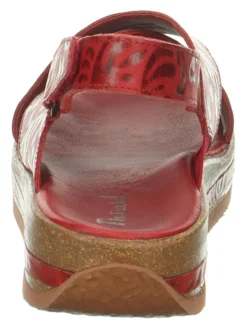 Think! Leder-Sandalen "Zega" In Rot -Trend Schuh Verkauf think leder sandalen zega in rot 3